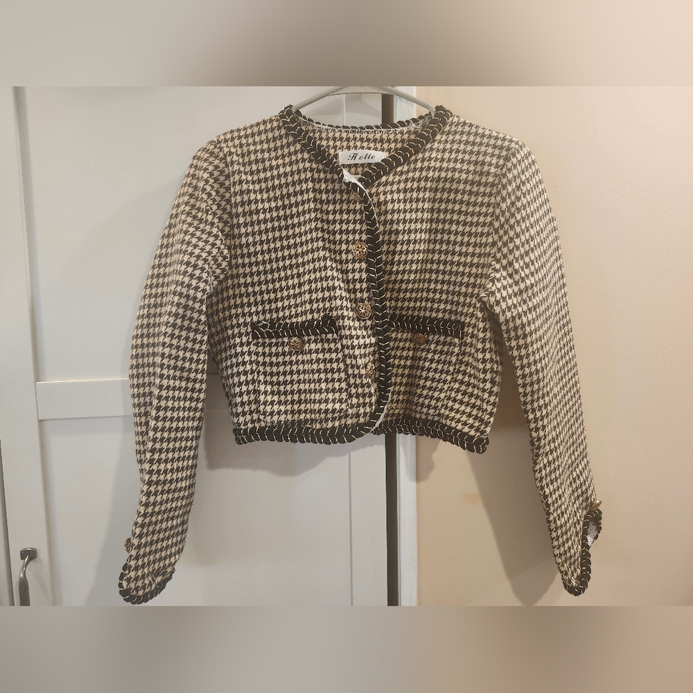 Cropped Blazer Long Sleeves